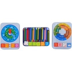 Al Safwa W21-36 Learning Calculations and Clock Set, Multicolor