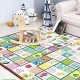 Educational Kids Room Mat Double Sided Waterproof Foam 180x150cm Crawling Mat Crawling Mat Foam Multi-Color Mat