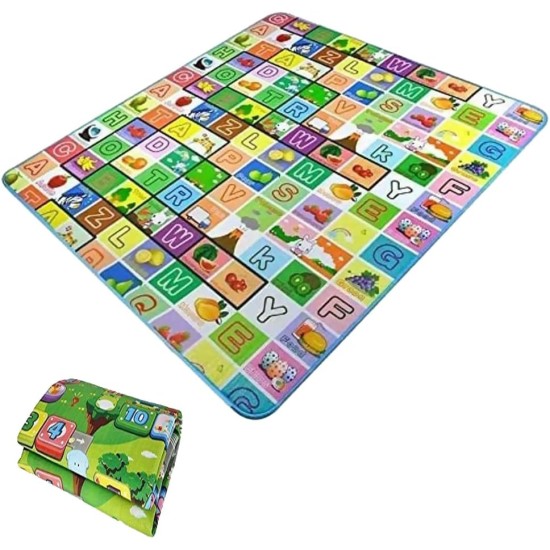 Educational Kids Room Mat Double Sided Waterproof Foam 180x150cm Crawling Mat Crawling Mat Foam Multi-Color Mat