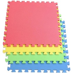 Foam play mat eva for kids set ofpiece 60 * 60 cm - multi color