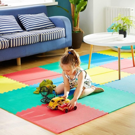 Foam play mat eva for kids set ofpiece 60 * 60 cm - multi color Foam play mat eva for kids set ofpiece 60 * 60 cm - multi color