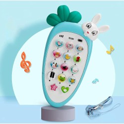 ATYANTAH Smart Phone Cordless Feature Mobile Phone Toys Mobile Atyantah's Phone for Kids Phone Small Phone Toy Musical Toys for Kids Smart Light-Number Speaking (Kimi Rabbit Phone)