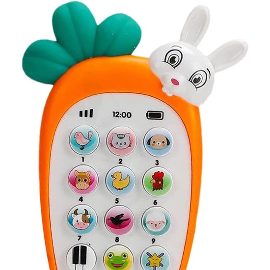 ATYANTAH Smart Phone Cordless Feature Mobile Phone Toys Mobile Atyantah's Phone for Kids Phone Small Phone Toy Musical Toys for Kids Smart Light-Number Speaking (Kimi Rabbit Phone)