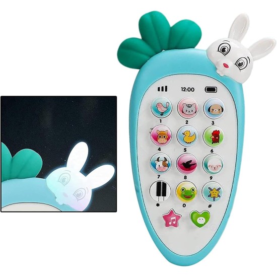 ATYANTAH Smart Phone Cordless Feature Mobile Phone Toys Mobile Atyantah's Phone for Kids Phone Small Phone Toy Musical Toys for Kids Smart Light-Number Speaking (Kimi Rabbit Phone)