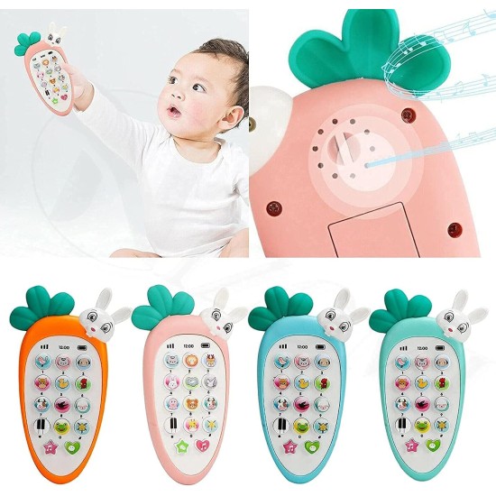 ATYANTAH Smart Phone Cordless Feature Mobile Phone Toys Mobile Atyantah's Phone for Kids Phone Small Phone Toy Musical Toys for Kids Smart Light-Number Speaking (Kimi Rabbit Phone)