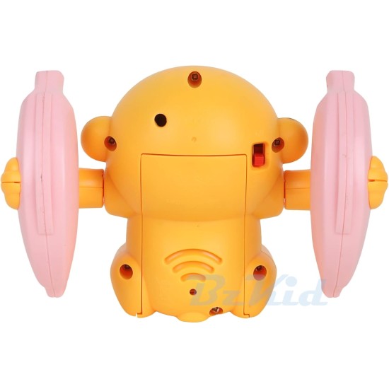 Bzkid Dancing Monkey Toy with Voice/Touch Sensor, Rolling & Spinning Monkey Doll Toy, Light & Sound Effect Toys for Toddler, Voice Controlled Banana Sensored Monkey, Durable ABS Plastic - WITH BATTERY Bzkid Dancing Monkey Toy with Voice/Touch Sensor, Rolling & Spinning Monkey Doll Toy, Light & Sound Effect Toys for Toddler, Voice Controlled Banana Sensored Monkey, Durable ABS Plastic - WITH BATTERY