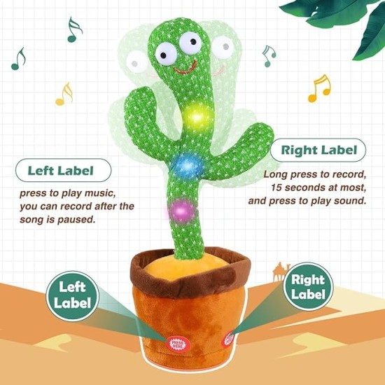 Dancing Talking Cactus Baby Toy (Re-chargeable), Mimicking Recording Toy Repeats What You Say, Singing 120 Songs Toddler Toys Gifts for Valentine's Day Easter for Kids Autism Toys for Kids Dancing Talking Cactus Baby Toy (Re-chargeable), Mimicking Recording Toy Repeats What You Say, Singing 120 Songs Toddler Toys Gifts for Valentine's Day Easter for Kids Autism Toys for Kids