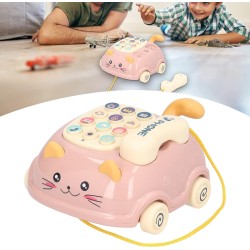 Educational Floor Telephone For Kids Skills Development Mo Sound Music And Light Different Shapes And Colors (Multi)