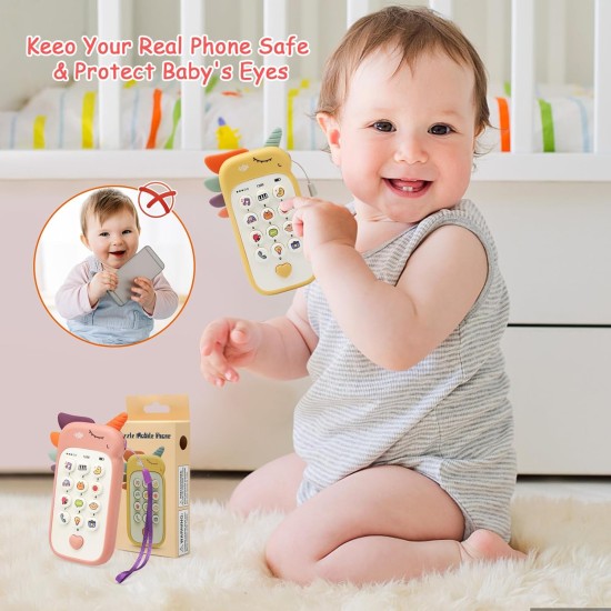 Felly Toy 1 Year Baby Mobile Phone, Toy from 6 9 Months Baby Phone, Learning Fun Smart Phone with Songs Sounds Words Phrases and Flashing Lights, Children's Toy Gift 1 Year Girl Felly Toy 1 Year Baby Mobile Phone, Toy from 6 9 Months Baby Phone, Learning Fun Smart Phone with Songs Sounds Words Phrases and Flashing Lights, Children's Toy Gift 1 Year Girl