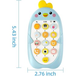 Generic B&K Musical Mobile Phone with Light Music & Sounds Multifunctional Smartphone Toy (BLUE)