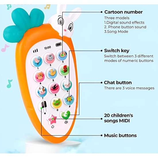 Generic Mobile Phone Toys for Kids Smart Phone Cordless Feature Rabbit Mobile Musical Sound Toys with Smart Light Battery Operated Birthday Gifts for Girls Boys (Pack of 1) Generic Mobile Phone Toys for Kids Smart Phone Cordless Feature Rabbit Mobile Musical Sound Toys with Smart Light Battery Operated Birthday Gifts for Girls Boys (Pack of 1)