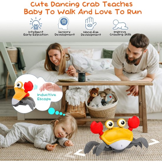 Jovicos Crab Baby Toy from 1 2 3 Years, Crawling Crab Toy from 6 7 8 9 10 Months, Children's Toy from 1-3 Years Boy Girl Gift for Children Tummy Time Toys (Orange) Jovicos Crab Baby Toy from 1 2 3 Years, Crawling Crab Toy from 6 7 8 9 10 Months, Children's Toy from 1-3 Years Boy Girl Gift for Children Tummy Time Toys (Orange)