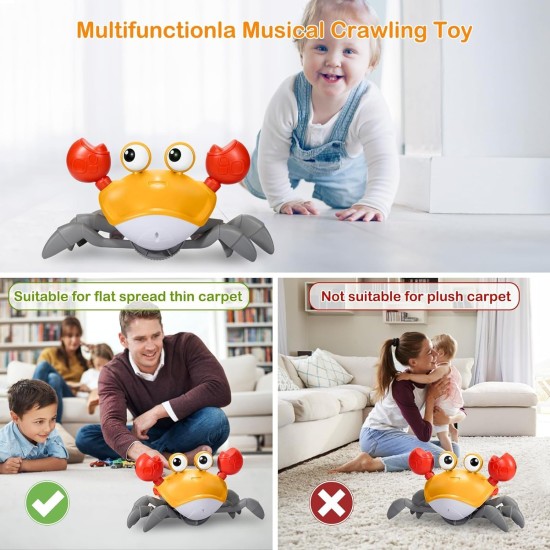 Jovicos Crab Baby Toy from 1 2 3 Years, Crawling Crab Toy from 6 7 8 9 10 Months, Children's Toy from 1-3 Years Boy Girl Gift for Children Tummy Time Toys (Orange) Jovicos Crab Baby Toy from 1 2 3 Years, Crawling Crab Toy from 6 7 8 9 10 Months, Children's Toy from 1-3 Years Boy Girl Gift for Children Tummy Time Toys (Orange)