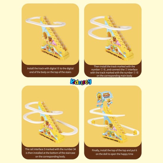 Kidology Electric Stair Climbing Track Toy for Kids, Duck Roller Coaster Toys with Flashing Lights and Music for Toddlers Boys and Girls (3 Duck Slide) Kidology Electric Stair Climbing Track Toy for Kids, Duck Roller Coaster Toys with Flashing Lights and Music for Toddlers Boys and Girls (3 Duck Slide)