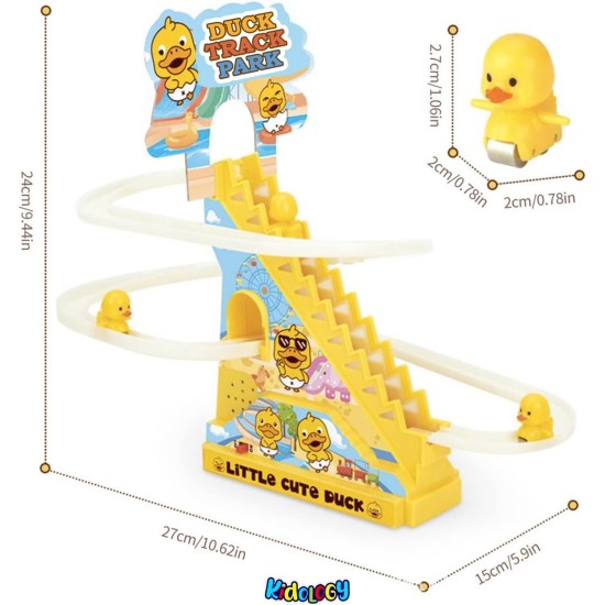Kidology Electric Stair Climbing Track Toy for Kids, Duck Roller Coaster Toys with Flashing Lights and Music for Toddlers Boys and Girls (3 Duck Slide) Kidology Electric Stair Climbing Track Toy for Kids, Duck Roller Coaster Toys with Flashing Lights and Music for Toddlers Boys and Girls (3 Duck Slide)