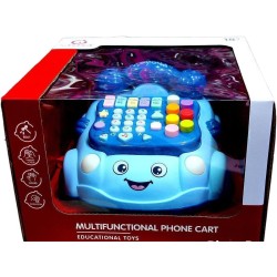 Toy Phone for Kids, Blue, Pretend Landline Telephone with Games, Suitable for Boys and Girls