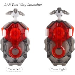 Battling Tops Burst Launcher B-184,L/R Two-Way Launcher,DB Layer System Pull-Wire Launcher (Red)