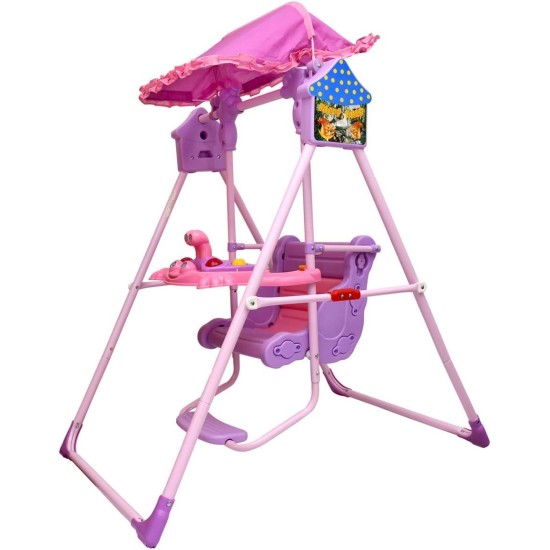Delavala Swing Seat Pink and Blue 70kg Load Hidden Screw Indoor and Outdoor Five-Point Reinforcement Structure Foldable Swing Seat Swing Chairs (Pink, Big) Delavala Swing Seat Pink and Blue 70kg Load Hidden Screw Indoor and Outdoor Five-Point Reinforcement Structure Foldable Swing Seat Swing Chairs (Pink, Big)