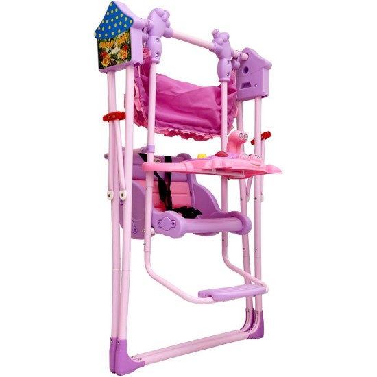 Delavala Swing Seat Pink and Blue 70kg Load Hidden Screw Indoor and Outdoor Five-Point Reinforcement Structure Foldable Swing Seat Swing Chairs (Pink, Big) Delavala Swing Seat Pink and Blue 70kg Load Hidden Screw Indoor and Outdoor Five-Point Reinforcement Structure Foldable Swing Seat Swing Chairs (Pink, Big)