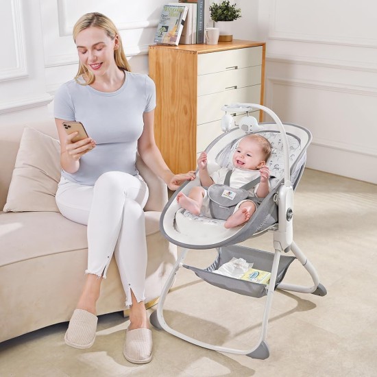 Fantastic-Kids-Toys 6 in 1 Baby Bassinet, Adjustable Backrest, Portable Mini Crib, Baby Crib, Bedside Crib, Bassinet for Adults, Rocking Bed for Baby Calming (08463) Fantastic-Kids-Toys 6 in 1 Baby Bassinet, Adjustable Backrest, Portable Mini Crib, Baby Crib, Bedside Crib, Bassinet for Adults, Rocking Bed for Baby Calming (08463)