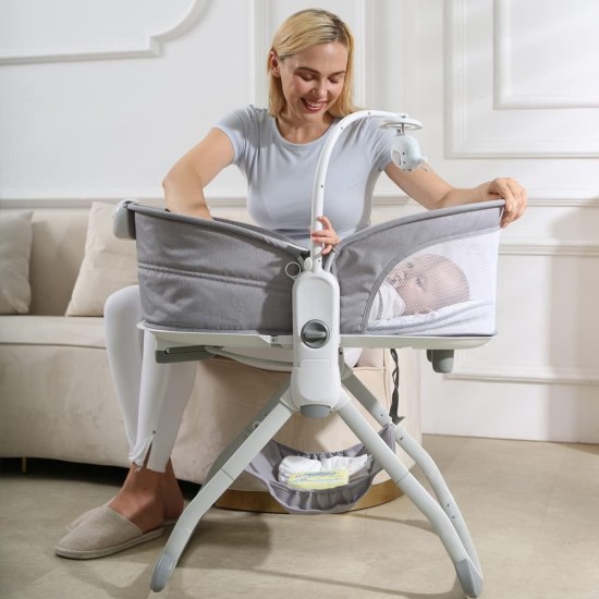 Fantastic-Kids-Toys 6 in 1 Baby Bassinet, Adjustable Backrest, Portable Mini Crib, Baby Crib, Bedside Crib, Bassinet for Adults, Rocking Bed for Baby Calming (08463) Fantastic-Kids-Toys 6 in 1 Baby Bassinet, Adjustable Backrest, Portable Mini Crib, Baby Crib, Bedside Crib, Bassinet for Adults, Rocking Bed for Baby Calming (08463)
