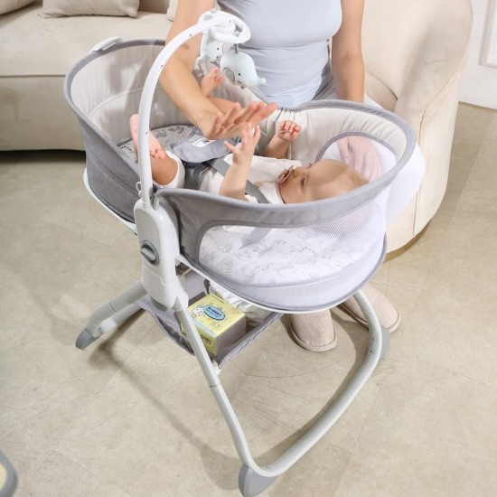 Fantastic-Kids-Toys 6 in 1 Baby Bassinet, Adjustable Backrest, Portable Mini Crib, Baby Crib, Bedside Crib, Bassinet for Adults, Rocking Bed for Baby Calming (08463) Fantastic-Kids-Toys 6 in 1 Baby Bassinet, Adjustable Backrest, Portable Mini Crib, Baby Crib, Bedside Crib, Bassinet for Adults, Rocking Bed for Baby Calming (08463)