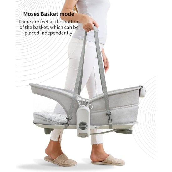 Fantastic-Kids-Toys 6 in 1 Baby Bassinet, Adjustable Backrest, Portable Mini Crib, Baby Crib, Bedside Crib, Bassinet for Adults, Rocking Bed for Baby Calming (08463) Fantastic-Kids-Toys 6 in 1 Baby Bassinet, Adjustable Backrest, Portable Mini Crib, Baby Crib, Bedside Crib, Bassinet for Adults, Rocking Bed for Baby Calming (08463)