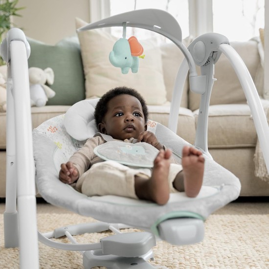 Ingenuity Convert Me Portable Swing with Attached Toys - (Silver and White) Ingenuity Convert Me Portable Swing with Attached Toys - (Silver and White)