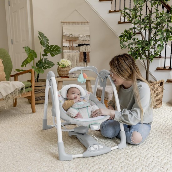 Ingenuity Convert Me Portable Swing with Attached Toys - (Silver and White) Ingenuity Convert Me Portable Swing with Attached Toys - (Silver and White)