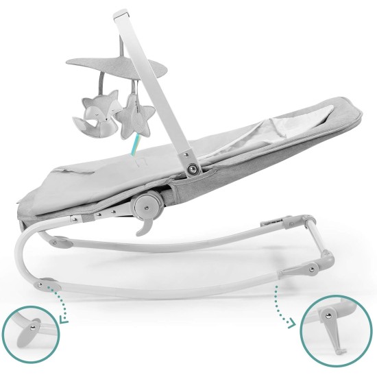 Kinderkraft Felio Swing and bouncer 3-in-1 Reclining Chair, 3.10 kg - Pack of 1, 0-2 Months Kinderkraft Felio Swing and bouncer 3-in-1 Reclining Chair, 3.10 kg - Pack of 1, 0-2 Months