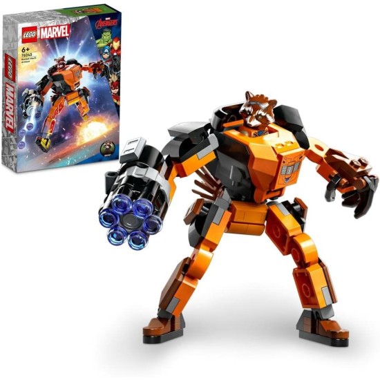 LEGO® Marvel Rocket Mech Armour 76243 Building Toy Set (98 Pieces) LEGO® Marvel Rocket Mech Armour 76243 Building Toy Set (98 Pieces)