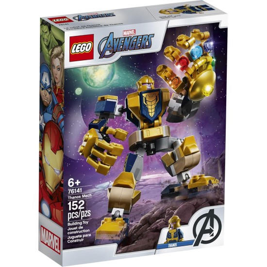LEGO 76141 Kid's Marvel Avengers Thanos Mech Building Toy with Mech Figure Thanos Minifigure (152 Pieces) LEGO 76141 Kid's Marvel Avengers Thanos Mech Building Toy with Mech Figure Thanos Minifigure (152 Pieces)
