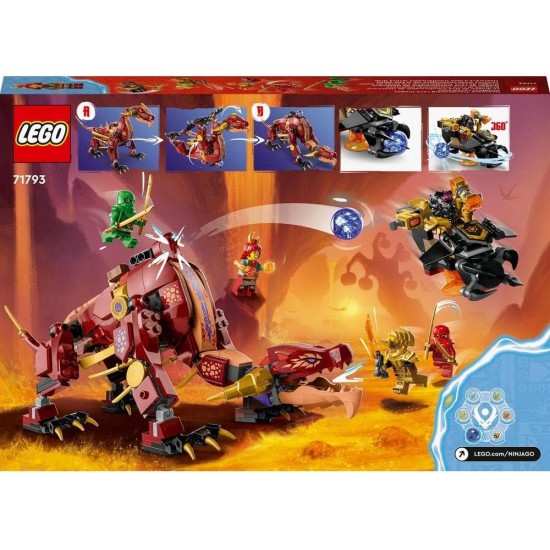 LEGO® NINJAGO® Heatwave Transforming Lava Dragon 71793 Building Toy Set (479 Pieces) LEGO® NINJAGO® Heatwave Transforming Lava Dragon 71793 Building Toy Set (479 Pieces)