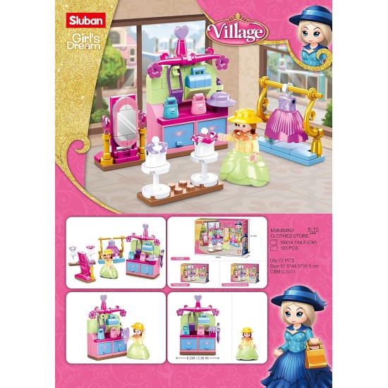 Sluban m38-b0903 103-piece village boutique 6+ years Sluban m38-b0903 103-piece village boutique 6+ years