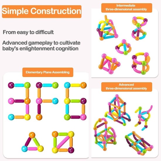 Magnetic Building Sticks and Balls Set, 42 Pieces, Educational Toys for Kids Magnetic Building Sticks and Balls Set, 42 Pieces, Educational Toys for Kids