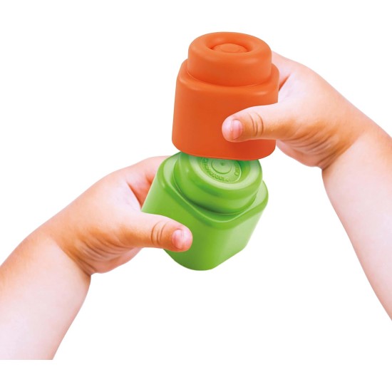 Clementoni soft clemmy baby shark 6 soft block bucket- assorted colors Clementoni soft clemmy baby shark 6 soft block bucket- assorted colors