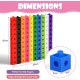 HOTUT 100 Pcs Maths Cubes with 10 Colours, Linking Cubes, Early Years Maths Learning, Magic Counting Blocks, Counting Block Set for School and Home - 2 CM HOTUT 100 Pcs Maths Cubes with 10 Colours, Linking Cubes, Early Years Maths Learning, Magic Counting Blocks, Counting Block Set for School and Home - 2 CM
