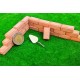 Mini Bricks for Masonry - Building Bricks - 1 Small Building Rulers - Building Mix - 100 Pcs Real Red Bricks