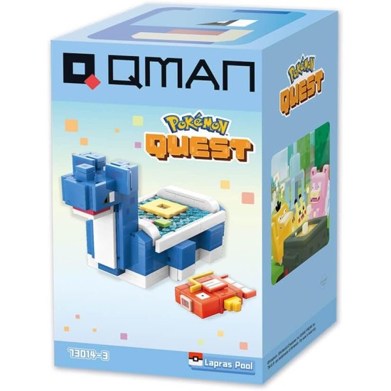 Qman 73014-3 Pokemon Quest-Play Series Lapras Pool Building Block Toys Qman 73014-3 Pokemon Quest-Play Series Lapras Pool Building Block Toys