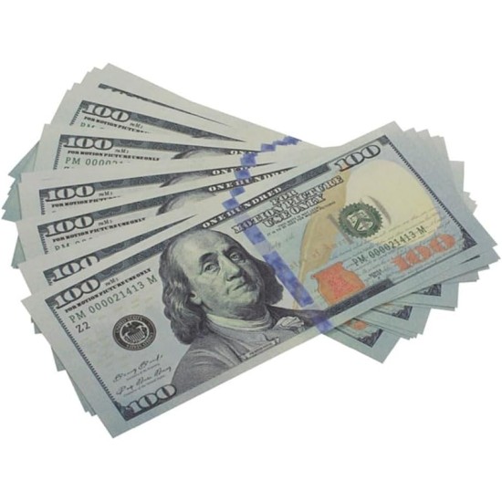 HONGECB Prop Money Copy Money, Toy Bills, Film Play Toy Fake Money, Money Toy Dollars, Dollars Old Style Money to Play, for Learning, DIY, Cosplay, 120 Pieces 100$ HONGECB Prop Money Copy Money, Toy Bills, Film Play Toy Fake Money, Money Toy Dollars, Dollars Old Style Money to Play, for Learning, DIY, Cosplay, 120 Pieces 100$