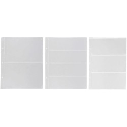 10 Pieces Money Banknote Album Page Collecting Holder Sleeves 3-slot Loose Leaf