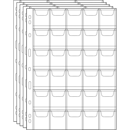 5 Sheets x 30 Pockets Plastic Coin Collector Binder 30 Pockets in Paper for Coin Collectors 5 Sheets x 30 Pockets Plastic Coin Collector Binder 30 Pockets in Paper for Coin Collectors