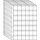 5 Sheets x 42 Pockets Plastic Coin Collector Binder for Collecting Coins 42 Pockets 2.5 * 2.5 cm Coin Collector Holder for Coin Collectors