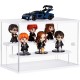 Acrylic Display Case, Clear Display Storage Box Countertop Cube, 3 Tiers with 2 Removable Ladder Shelves Dustproof Protection Showcase for Action Figures, Any Toys, Collectibles - 12.4x7x8.6in