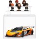 Acrylic Display Case, Clear Display Storage Box Countertop Cube, 3 Tiers with 2 Removable Ladder Shelves Dustproof Protection Showcase for Action Figures, Any Toys, Collectibles - 12.4x7x8.6in