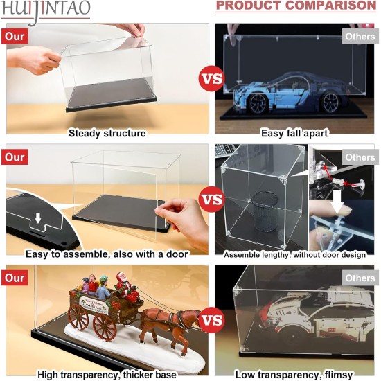 Acrylic Display Case for Model Cars, Figures, Collectibles with Silk Ribbon (20 x 15 x 30 cm) Acrylic Display Case for Model Cars, Figures, Collectibles with Silk Ribbon (20 x 15 x 30 cm)