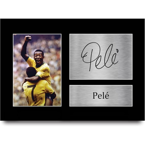 HWC Trading Pele Signed A4 Printed Autograph Brazil Print Photo Picture Display HWC Trading Pele Signed A4 Printed Autograph Brazil Print Photo Picture Display