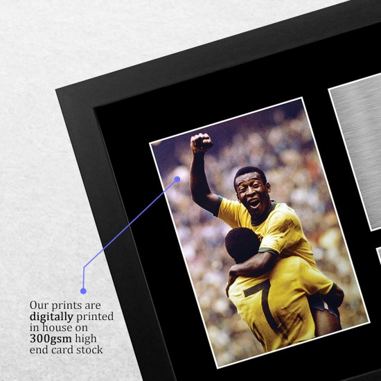 HWC Trading Pele Signed A4 Printed Autograph Brazil Print Photo Picture Display HWC Trading Pele Signed A4 Printed Autograph Brazil Print Photo Picture Display