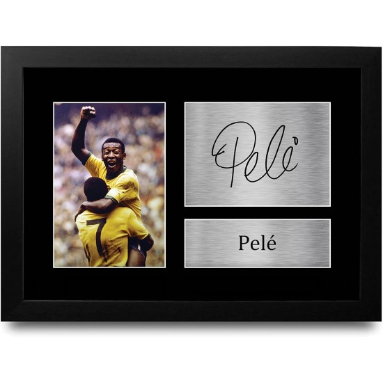 HWC Trading Pele Signed A4 Printed Autograph Brazil Print Photo Picture Display HWC Trading Pele Signed A4 Printed Autograph Brazil Print Photo Picture Display