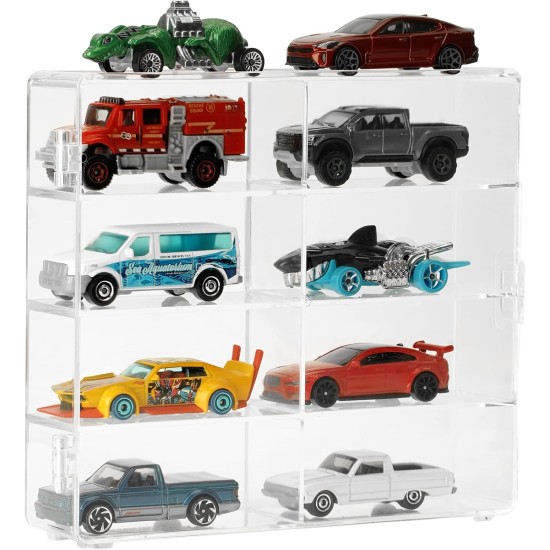 KISLANE Acrylic Display Case Compatible with Toy Cars, Matchbox Cars, 8 Slots Display Case for Toy Cars, Matchbox Cars (Small-8 Slots) KISLANE Acrylic Display Case Compatible with Toy Cars, Matchbox Cars, 8 Slots Display Case for Toy Cars, Matchbox Cars (Small-8 Slots)